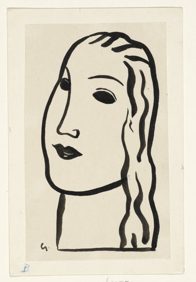 cabeça de mulher de Leo Gestel (signed by artist)
