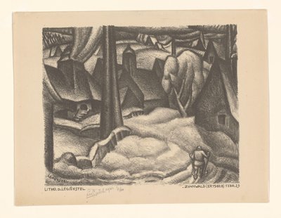 Zinnwald (montanhas Ore) (título original sobre o objecto) de Leo Gestel (signed by artist)