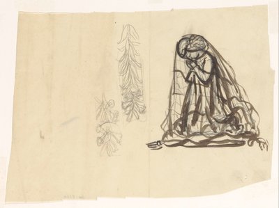 Garota rezando e ornamento de Leo Gestel