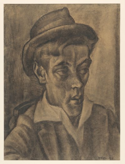 Busto de homem com chapéu de Leo Gestel