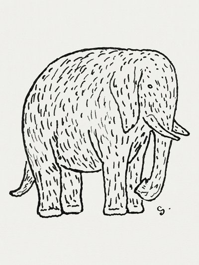 Elefante (c. 1891–1941) Desenho em alta resolução de Leo Gestel de Leo Gestel