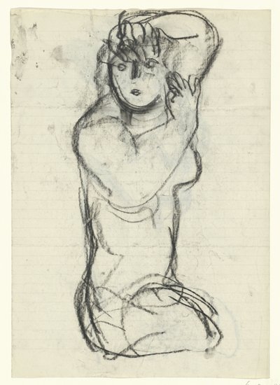Mulher nua ajoelhada de Leo Gestel
