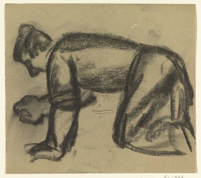 Homem de mãos e joelhos de Leo Gestel