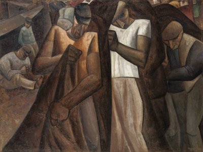 Nettendragers, c.1924 (óleo sobre tela) de Leo Gestel