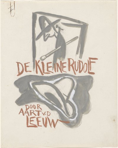 Design para uma encadernação para: Aart van der Leeuw, The Little Rudolf, 1930 de Leo Gestel