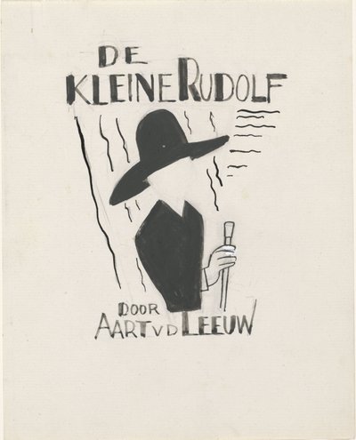Design para uma encadernação para: Aart van der Leeuw, The Little Rudolf, 1930 de Leo Gestel
