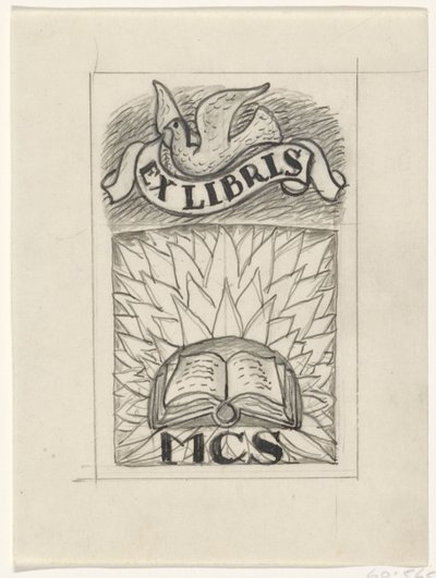 Desenho para uma ex-livris de MCS de Leo Gestel