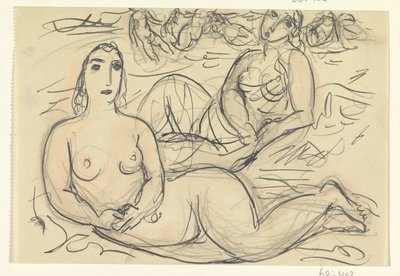 Duas mulheres nuas na água de Leo Gestel