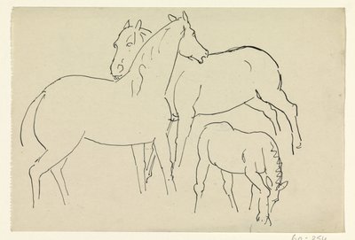 Dois cavalos e um potro de Leo Gestel