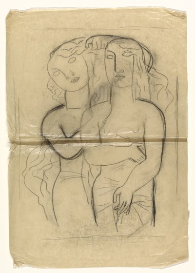 Duas mulheres em pé de Leo Gestel