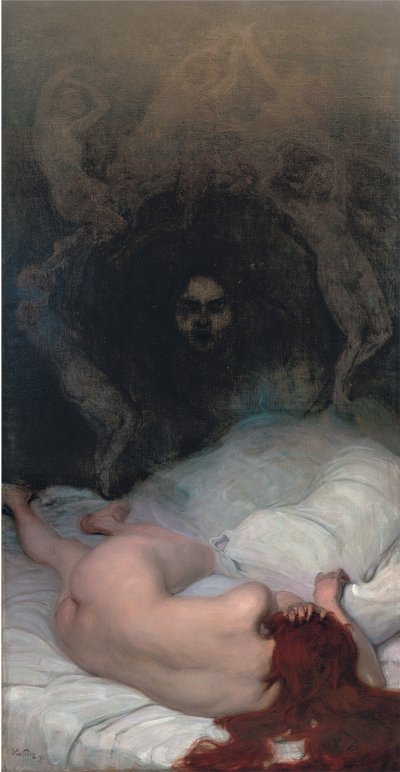 Vanity par Putz, Leo (1869-1940). Óleo sobre tela, tamanho : 220x115 de Leo Putz