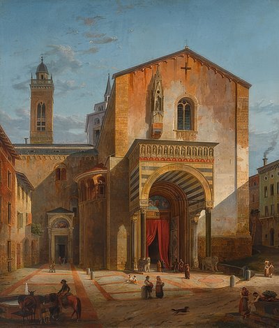 Bérgamo - Vista do transepto sul de S. Maria Maggiore de Leo von Klenze