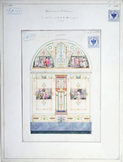 Design mural para o Hermitage, St. Petersburg, c.1840 de Leo von Klenze