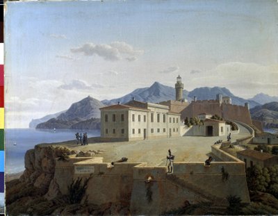 Napoleão Bonaparte em Portoferraio. Napoleão Bonaparte em Portoferraio. Napoleon Ier Bonaparte (1769-1821) en exil in Portoferraio (Italie) en 1814. Peinture de Leo Von Klenze (1784-1864) de Leo von Klenze