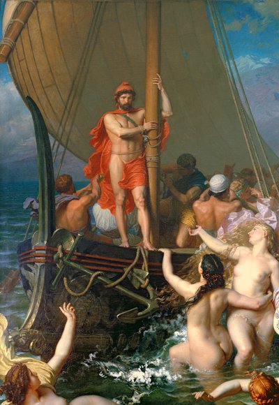 Ulisses e as sereias (detalhe de 154170) de Leon Auguste Adolphe Belly