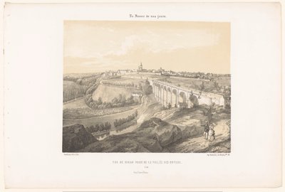 Vista de Dinan e do viaduto sobre o rio Rance
Vue de Dinan prise de la Vallée des Noyers (título sobre o objecto)
França Contemporânea (título da série)
La France de nos jours (título da série sobre o objecto) de Leon Auguste Asselineau