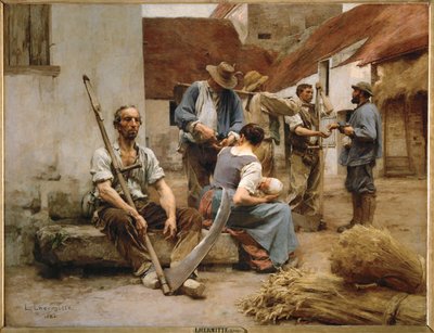 Pagar aos ceifeiros (óleo sobre tela) de Leon Augustin Lhermitte