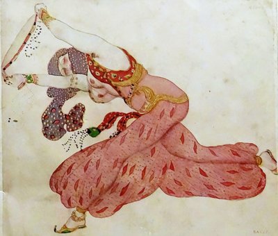 Almee. Figurino do ballet Sheherazade de N. Rimsky-Korsakov, 1910 de Leon Bakst