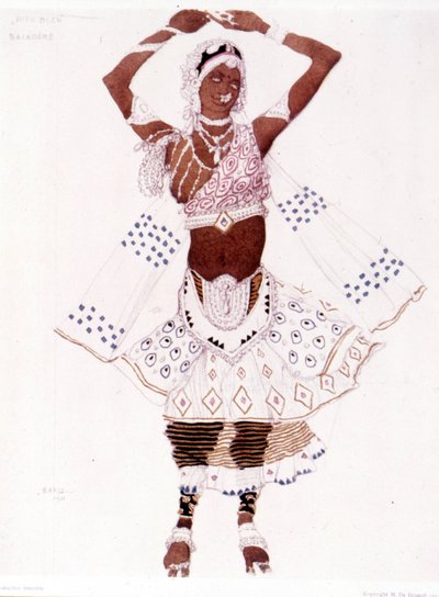Fato Bayadre criado por Léon Bakst para "O Deus Azul" por Reynaldo Hahn (1875 - 1947) de Leon Bakst