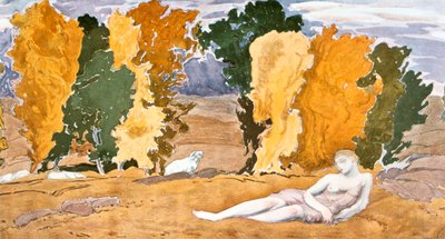 Chloe Abandoned, projeto para a produção de Ravels Daphnis e Chloe, do Ballet Russes, 1910-1911 de Leon Bakst