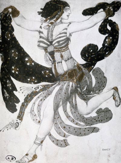 Cleópatra, figurino de balé, 1909 de Leon Bakst