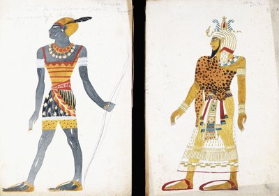 Figurino de "Ammoun", representando um dançarino núbio, de Leon Bakst