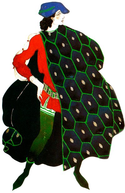 Figurino do balé Gabriele dAnnunzios O Martírio de São Sebastião, c1911 de Leon Bakst