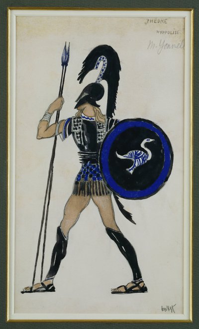 Figurino para Hipólito em "Phaedre" de Leon Bakst