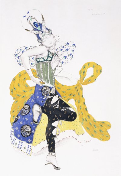 Figurino de Madame Trouchanova em "La Peri", 1911 de Leon Bakst