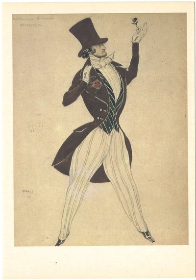 Figurino para o balé Carnaval de R. Schumann, 1910 de Leon Bakst