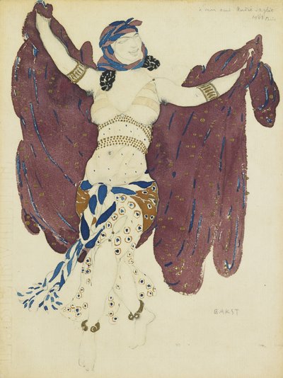 Figurino para o balé Cleópatra de A. Arensky de Leon Bakst