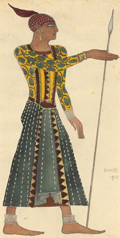 Figurino do balé Cleópatra de A. Arensky, 1912. de Leon Bakst