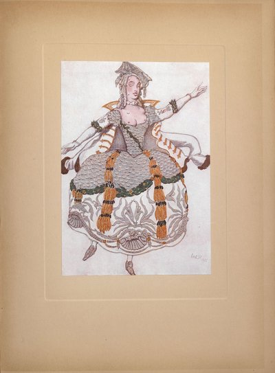 Figurino para o balé A Bela Adormecida de P. Tchaikovsky, 1921 de Leon Bakst