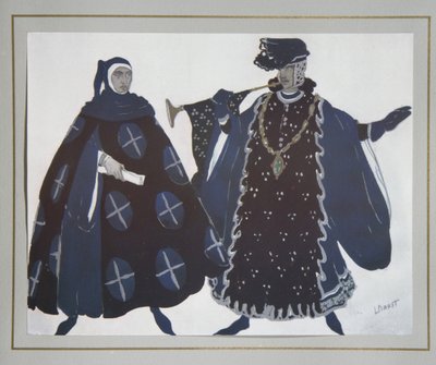 Figurino da peça O Martírio de São Sebastião, de Gabriele DAnnuzio, 1922 de Leon Bakst