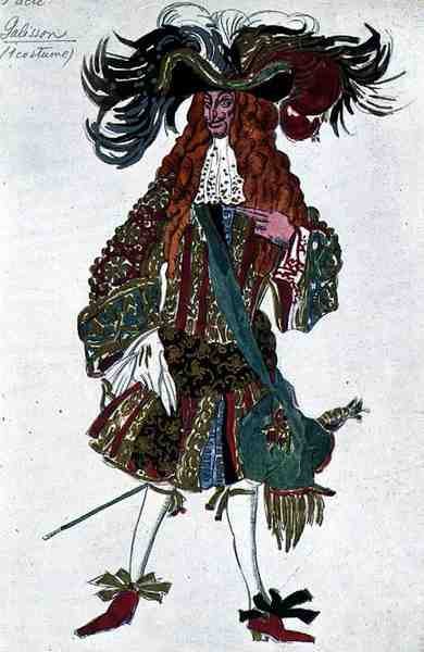 Roupa para um Dignitário da Corte, da Bela Adormecida de Leon Bakst