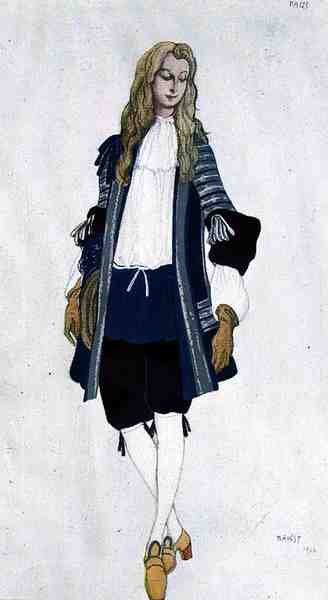 Roupa para a Página Azul, de Aladdin de Leon Bakst