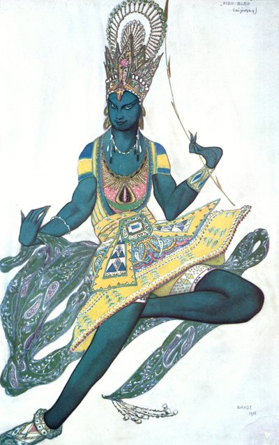 O Deus Azul O Deus Azul, figurino de balé, 1911 de Leon Bakst