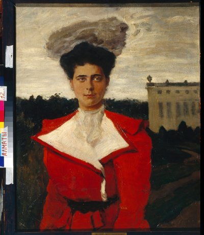 "Retrato de Helene Vladimirovna de Russie (1882-1957)" (Retrato da Grã-Duquesa Elena Vladimirovna da Rússia (1882-1957)) Peinture de Leon Bakst (1866-1924) Dim 81x65 cm Óleo sobre tela Museu Estatal de Arte do Cazaquistão, Almaty de Leon Bakst