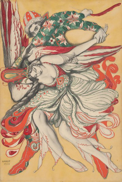 Desenho de cartaz para o ballet The Firebird (L