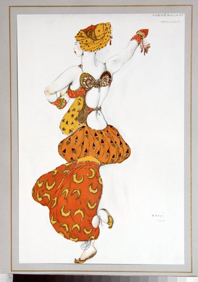 Ballet Russo : Odalisque para "Sheherazade" dirigido por Michel Fokine de Leon Bakst