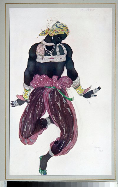 Ballet Russo : desenho para o ballet "Sheherazade" dirigido por Michel Fokine de Leon Bakst