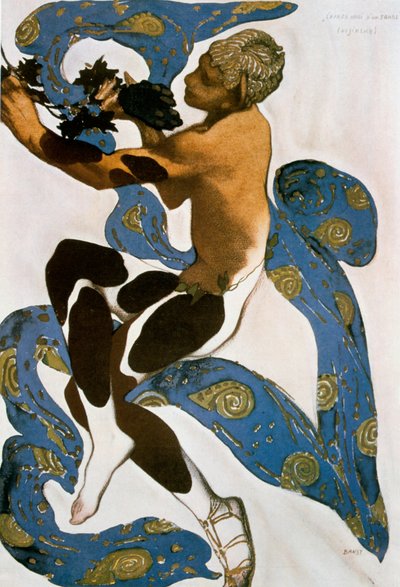 O Faun Nijinsky, figurino dos Ballets Russes, 1912. de Leon Bakst