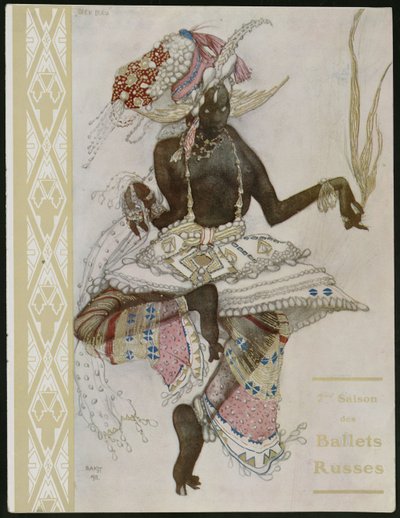 Página de rosto do programa Souvenir para Ballets Russes de Leon Bakst