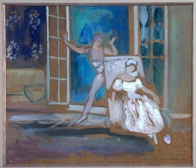 Vaslav Nijinsky (1889-1950) e Tamara Karsavina (1885-1978) no ballet "Le spectre de la rose". de Leon Bakst