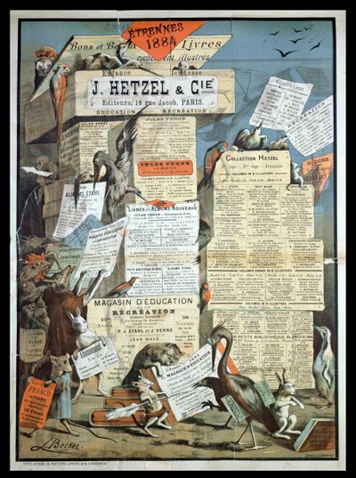 Anúncio para a editora Hetzel do Le Monde Illustre, dezembro de 1883 de Leon Becker