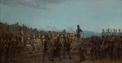 Condenados que partem do Kremlin Bicetre (óleo sobre tela) de Leon Charles Adrien Bailly