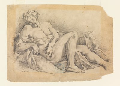 Baco dormindo (depois de Poussin) de Leon Dabo