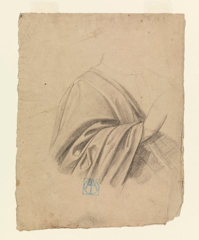 Desenho, Estudo de drapeado, 1886-92 de Leon Dabo
