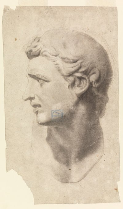 Desenho, Estudo de uma cabeça clássica masculina (a partir de um molde de gesso), 1881-92 de Leon Dabo