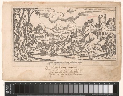 Calisto como urso pleiteia a Júpiter numa paisagem de ruínas
Le Fable de Calisto (título da série)
Mito de Calisto (título da série) de Leon Davent